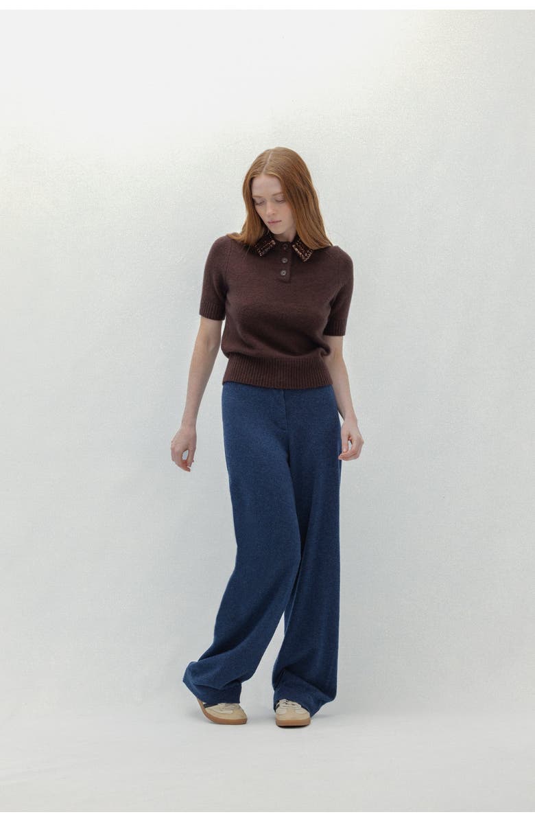 NAKED CASHMERE Bijoux Prep Polo, Main, color, Sable