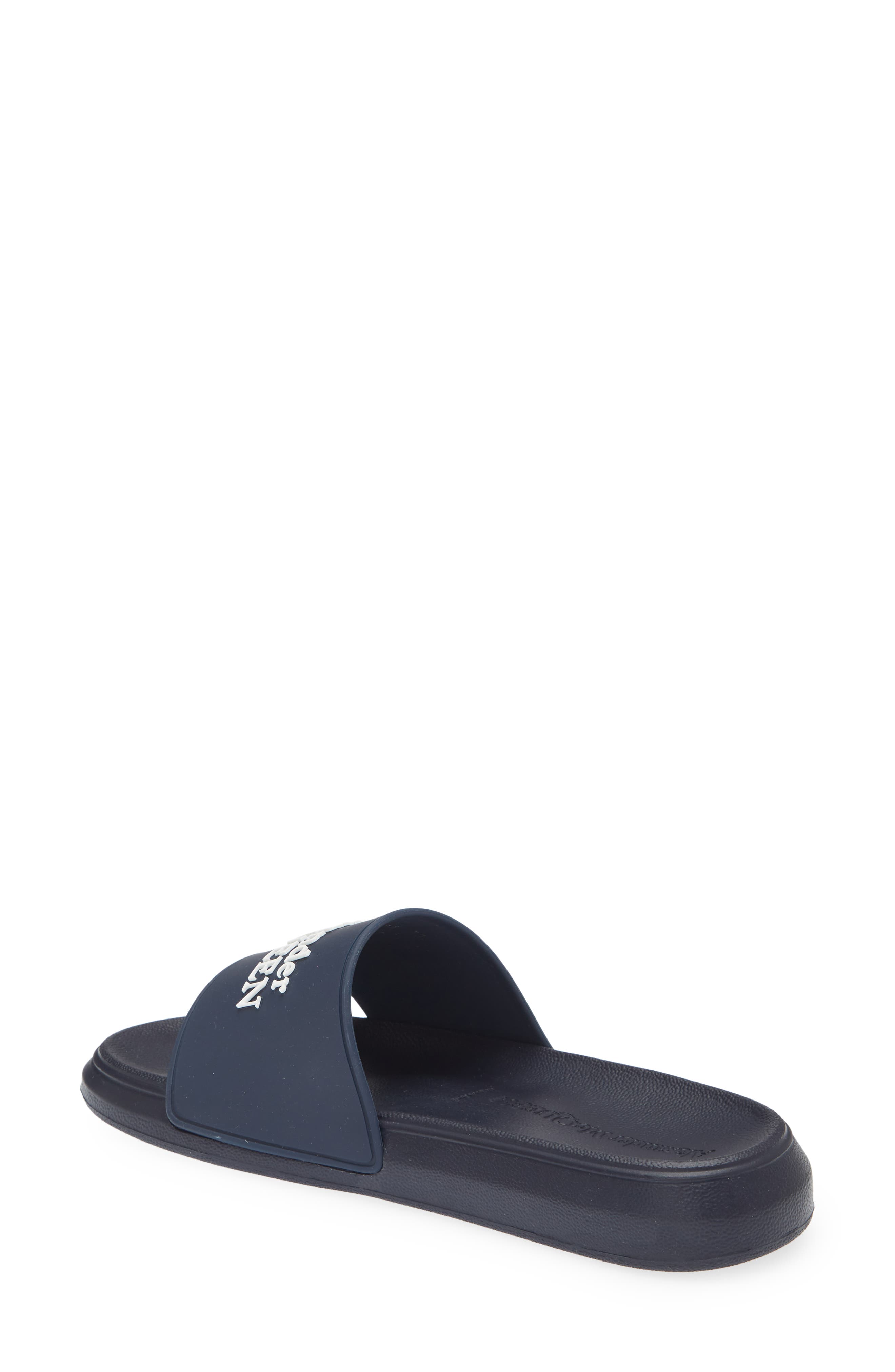 McQueen Alexander McQueen Logo Slide Sandal, Alternate, color, 