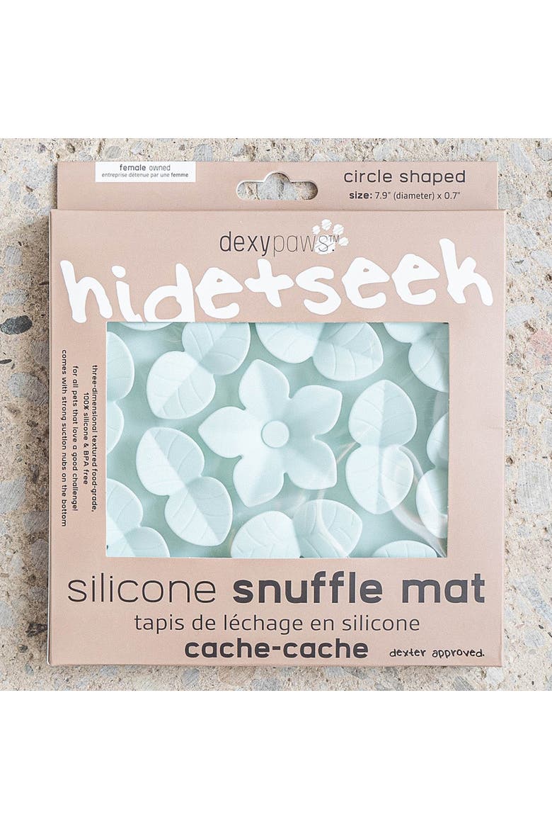 Enrichment Snuffle Mat Sky Blue Circle Textured Dog Feeding Pad, Alternate, color, Blue