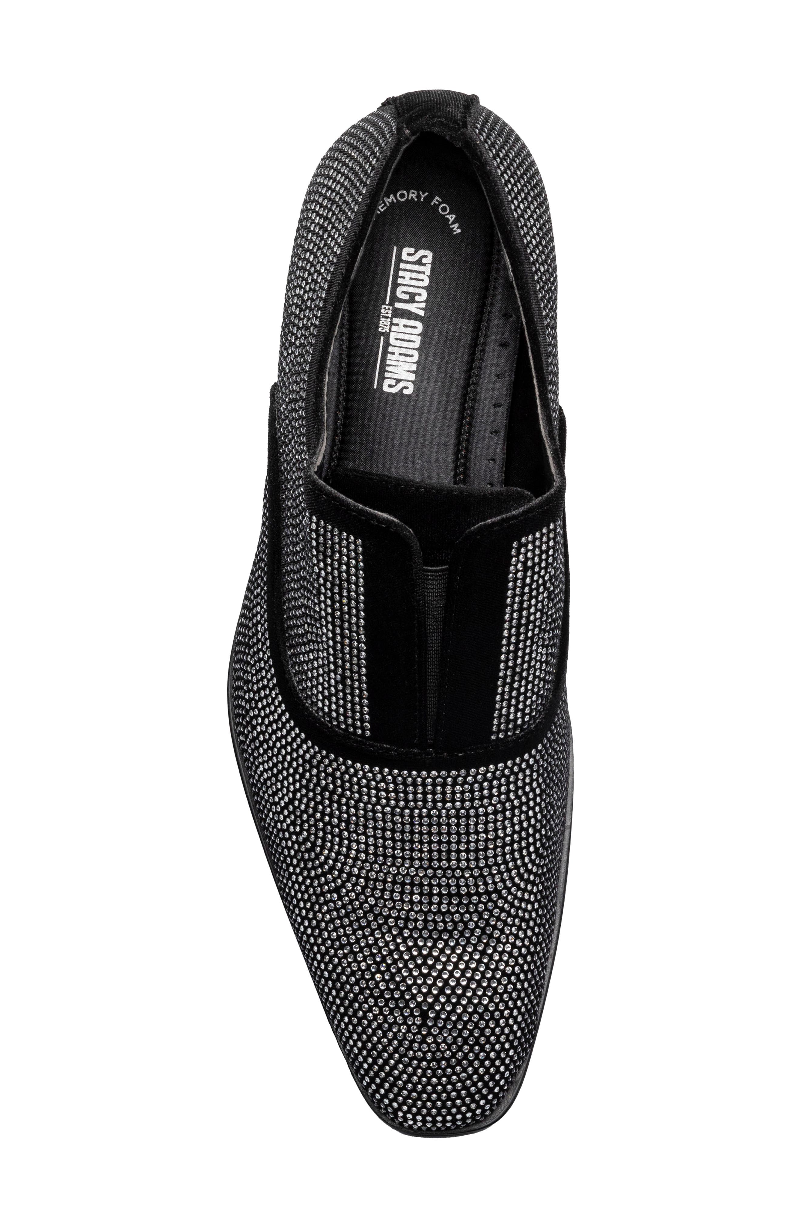 Starleigh Rhinestone Slip-On Loafer, Alternate, color, BLACK/ SILVER