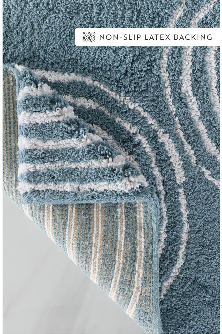 Arc Patterned Bath Mat, Alternate, color, LINEAR GEO LIGHT BLUE