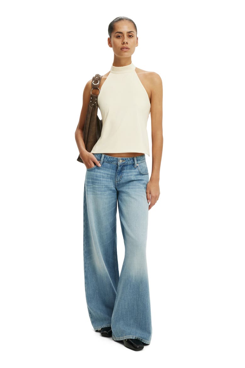 Women's Hold Me Halter Twist Back, Alternate, color, Vanilla Glow