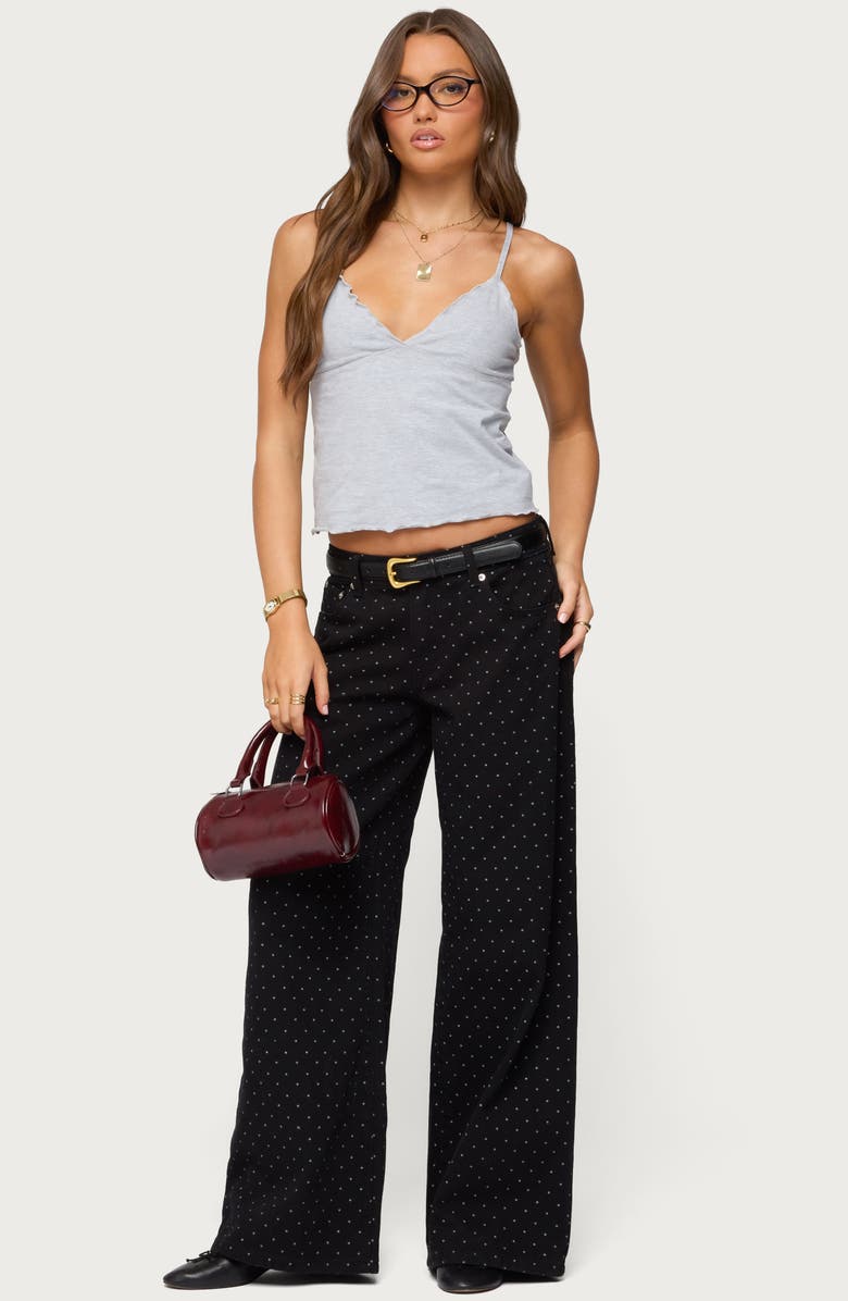 EDIKTED Glendon Crop Camisole, Alternate, color, Gray-Melange