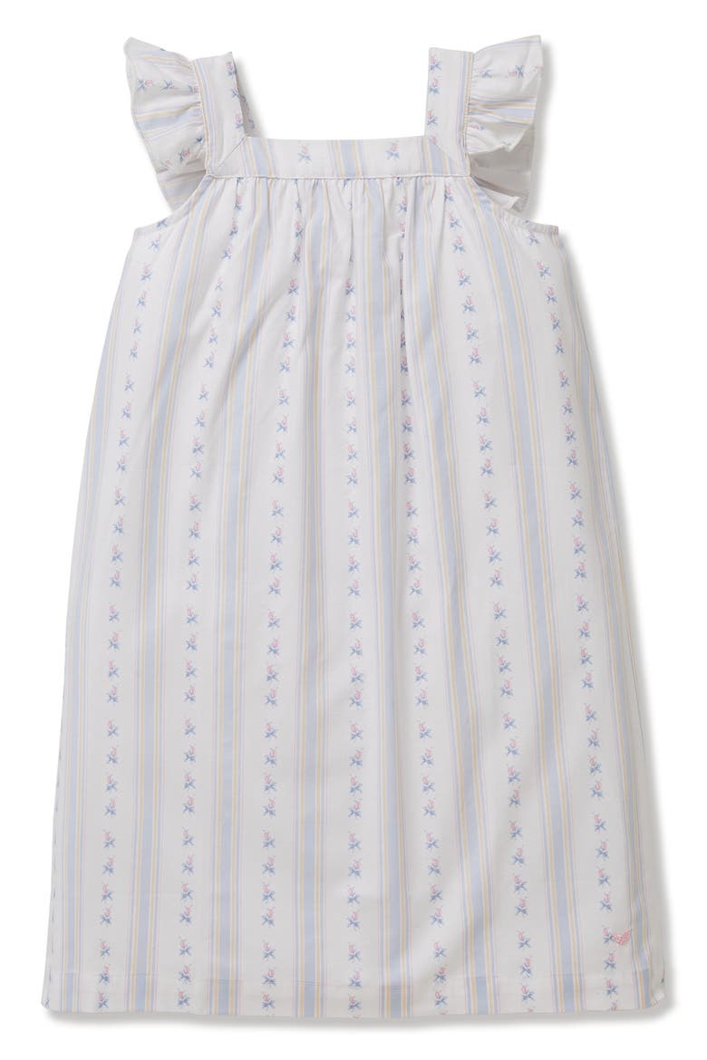 Clara Cottage Stripe Nightgown, Alternate, color, WHITE