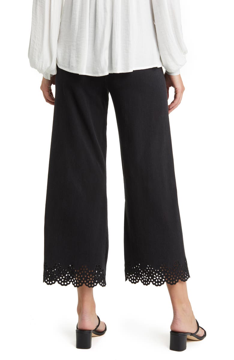 Lysse Eyelet Hem Wide Leg Jeans, Alternate, color, 