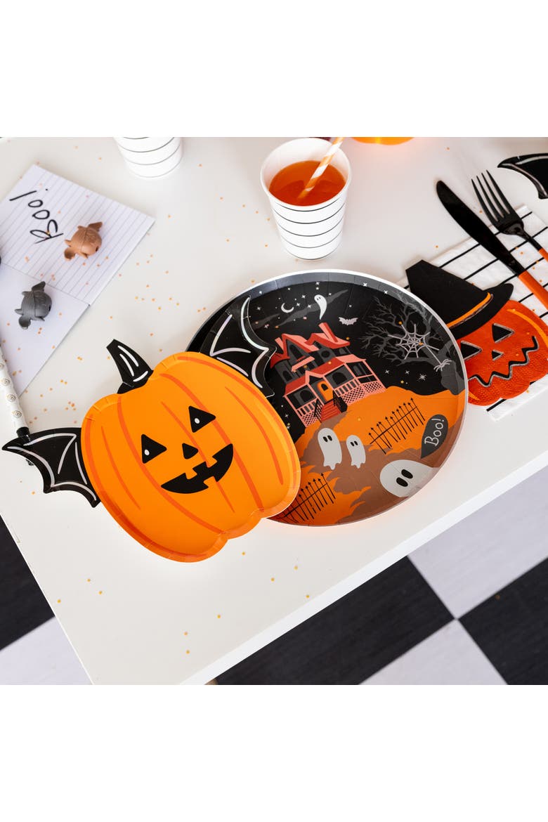 Trick or Treat Street Halloween Pumpkin Large Napkins, Alternate, color, Assorted Pre-Pack