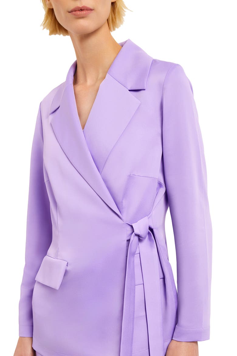 Side Tie Blazer, Alternate, color, LAVENDER FIELD