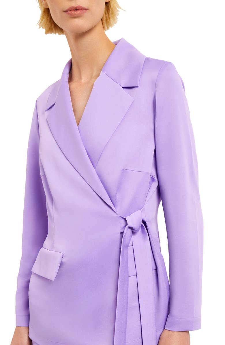 Misook Side Tie Blazer, Alternate, color, Lavender Field