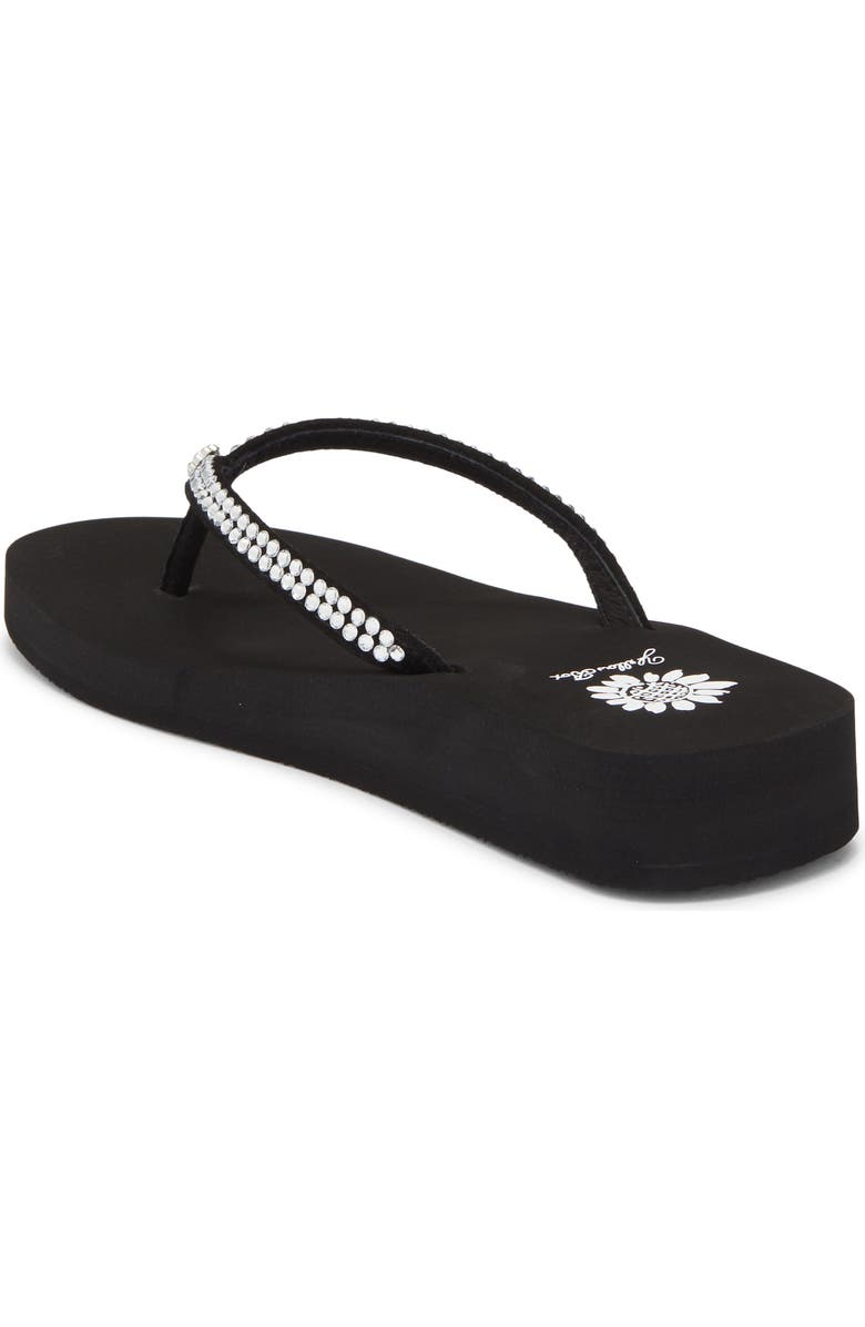 Yellow Box Premium Jello Flip Flop Jewelled Sandal, Alternate, color, Black