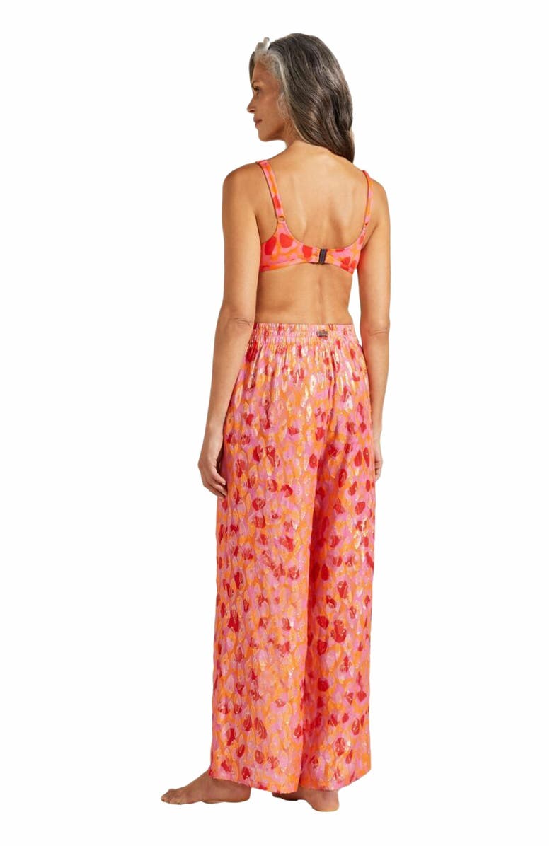 Vilebrequin Women's New Leopard Large Silk Pants, Alternate, color, Abricot