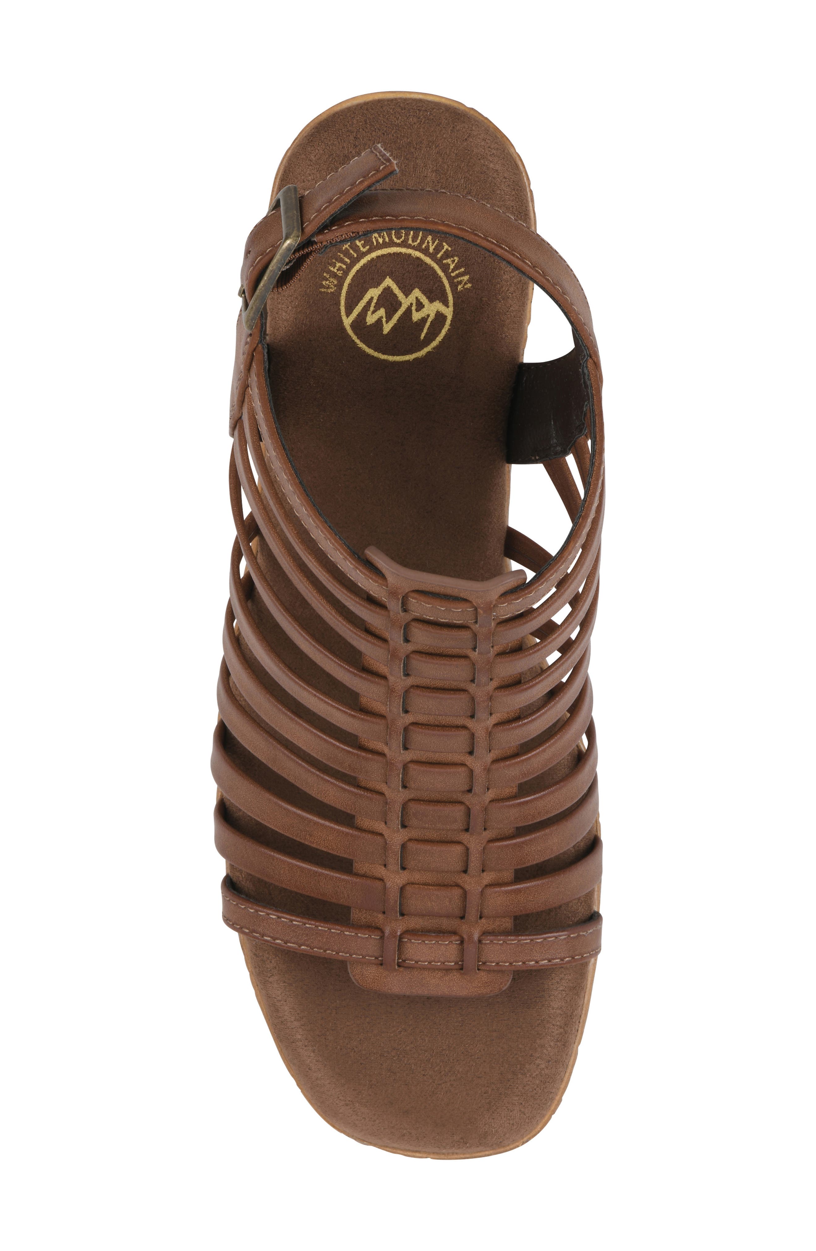 Barbea Platform Sandal, Alternate, color, DARK TAN BURNISHED SMOOTH
