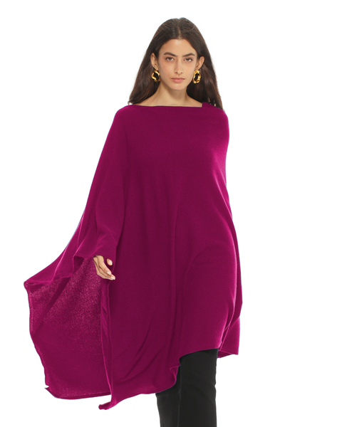 Pure Cashmere Long Poncho