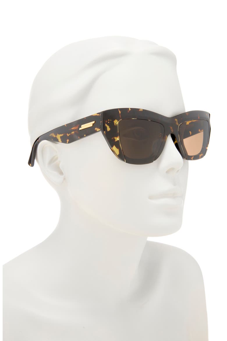 52mm Cat Eye Sunglasses, Alternate, color, HAVANA HAVANA BROWN