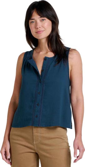 (取寄) トードアンドコー レディース マンザナ ボタン フロント タンク Toad&Co women Manzana Button Front Tank Barley Strawberry Toad&Co Womens Manzana Button Front Tank Barley Strawberry X