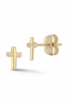 Ember Fine Jewelry Cross Stud Earrings