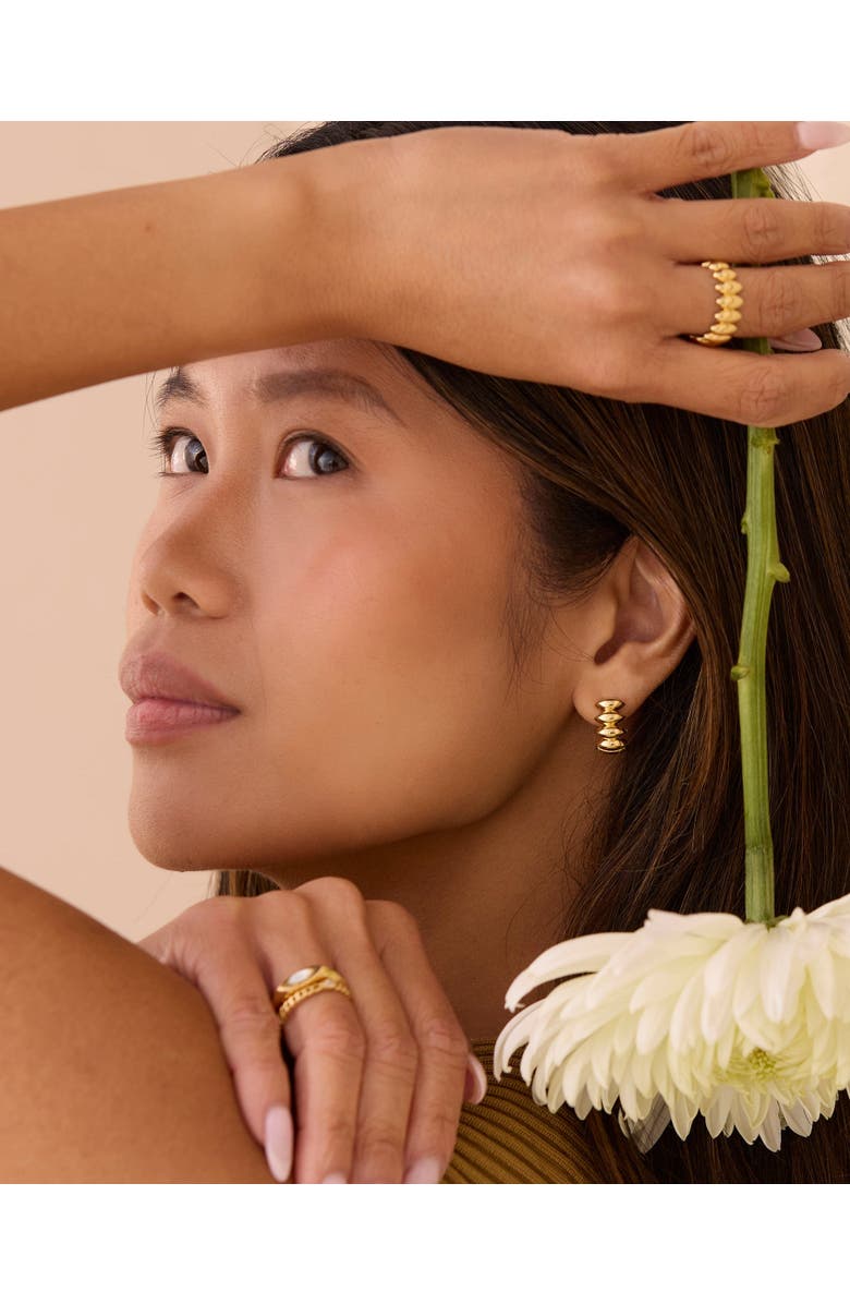 Sara Patino Jasmine Reversible Pearl and Gold Hoop Earrings, Alternate, color, Gold