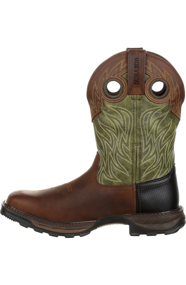 DURANGO Western Work Boot, Alternate, color, Oiled Brown And Forest Green