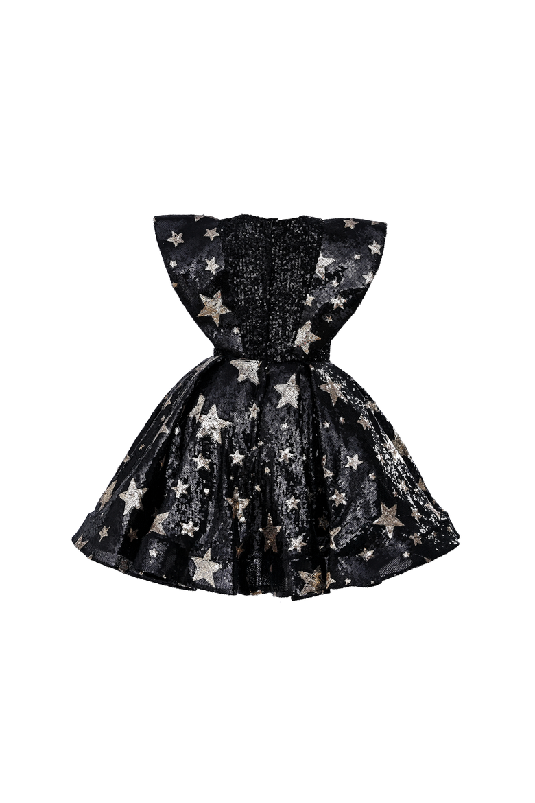 Starlit Rivior Dress, Alternate, color, Black