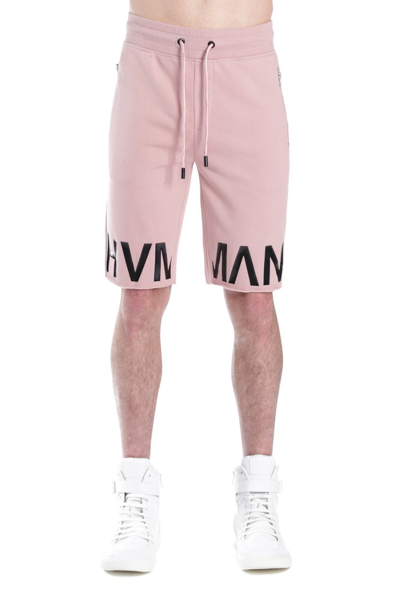 Logo French Terry Sweat Shorts, Main, color, DUSTY PINK