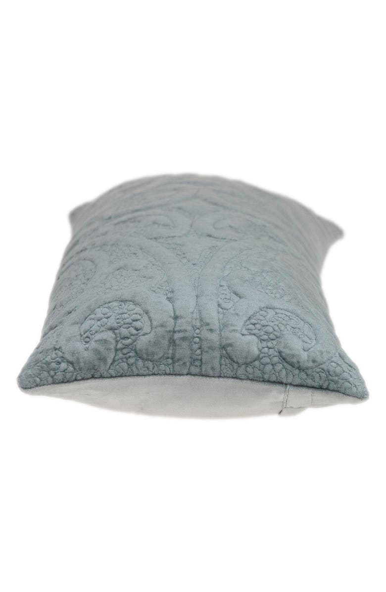 PARKLAND COLLECTION Tufted Velvet Oblong Throw Pillow, Alternate, color, Grey