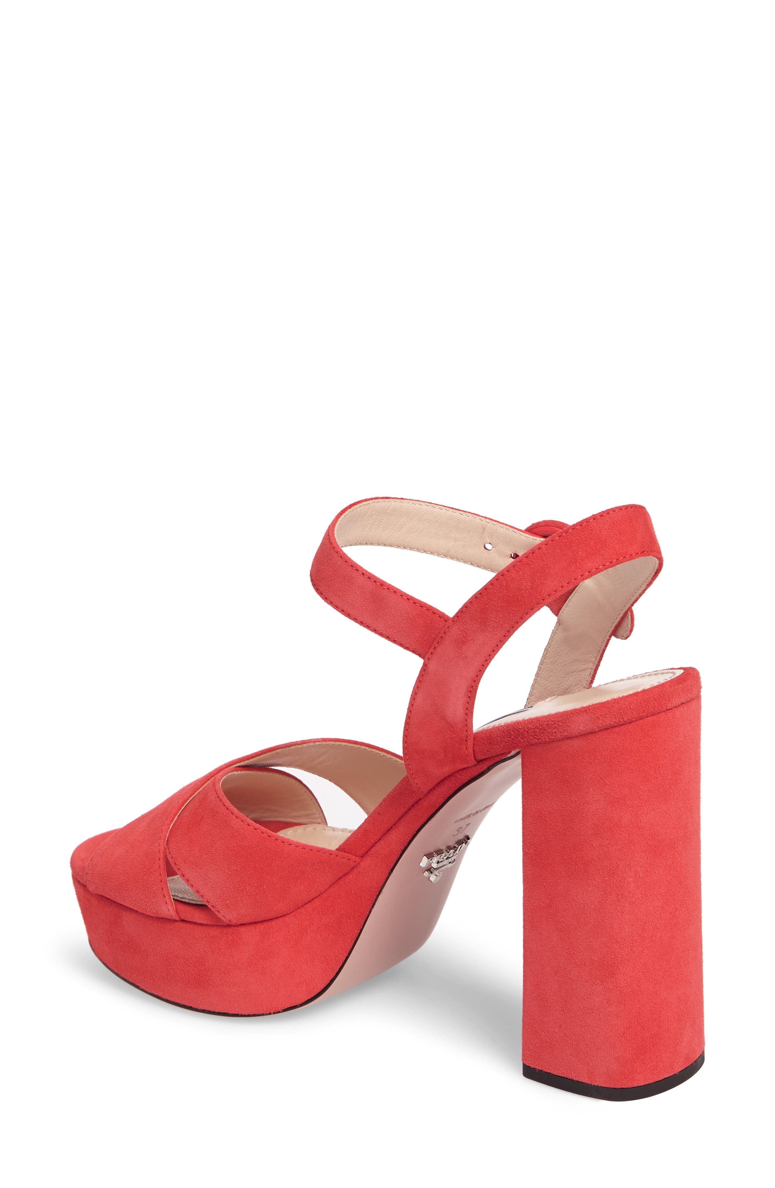 Block Heel Platform Sandal, Alternate, color, CORALLO