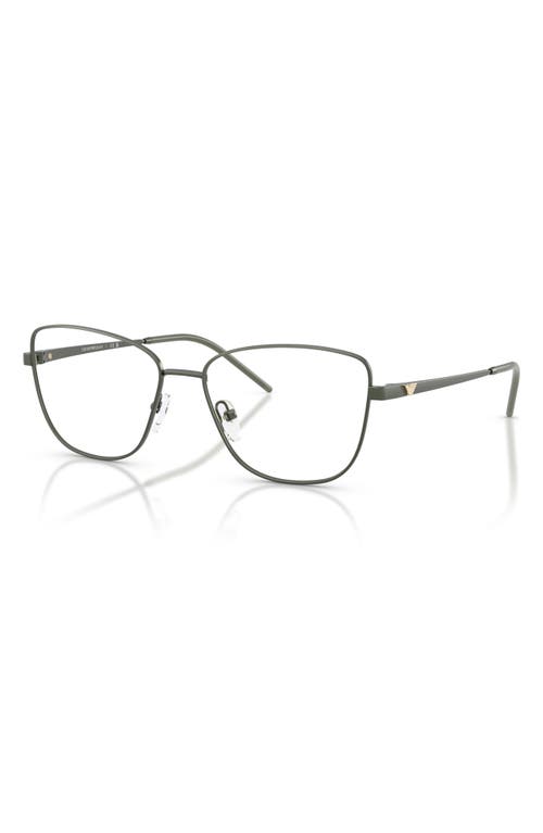 Emporio Armani 55mm Irregular Optical Glasses In Gray