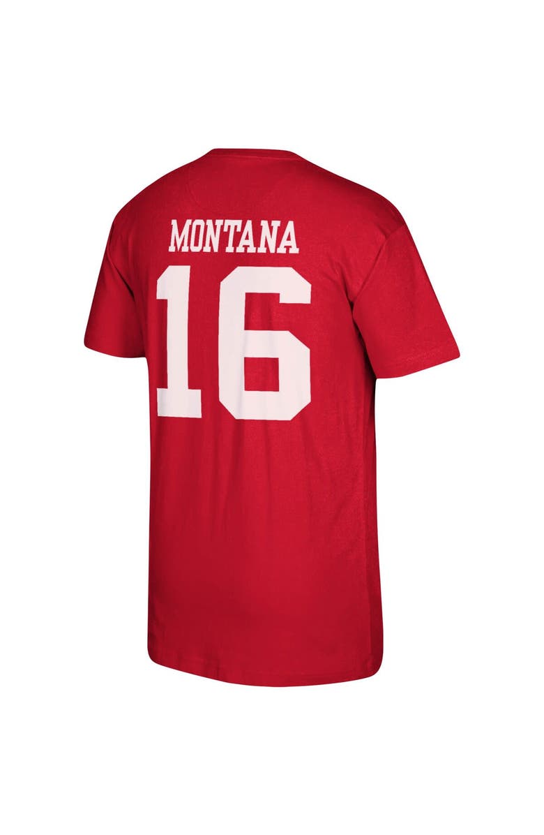 Mitchell & Ness Men's Joe Montana Mitchell & Ness Scarlet San Francisco 49ers Retired Player Name & Number T-Shirt, Alternate, color, 