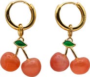 seree Harvest Cherry Jade stone charm earrings
