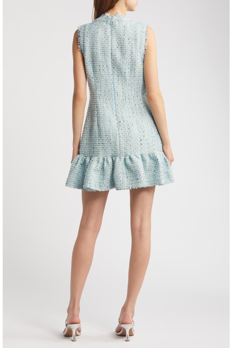 Angeline Button Front Tweed Minidress, Alternate, color, BLUE MULTI