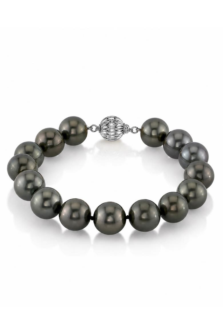10-11mm Tahitian South Sea Pearl Bracelet - AAA Quality, Main, color, White Gold Clasp