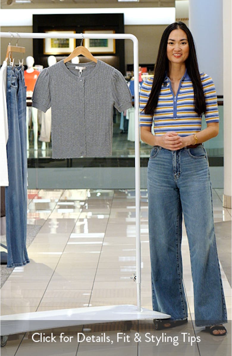 Sandra Cable Short Sleeve Cardigan, sales video thumbnail