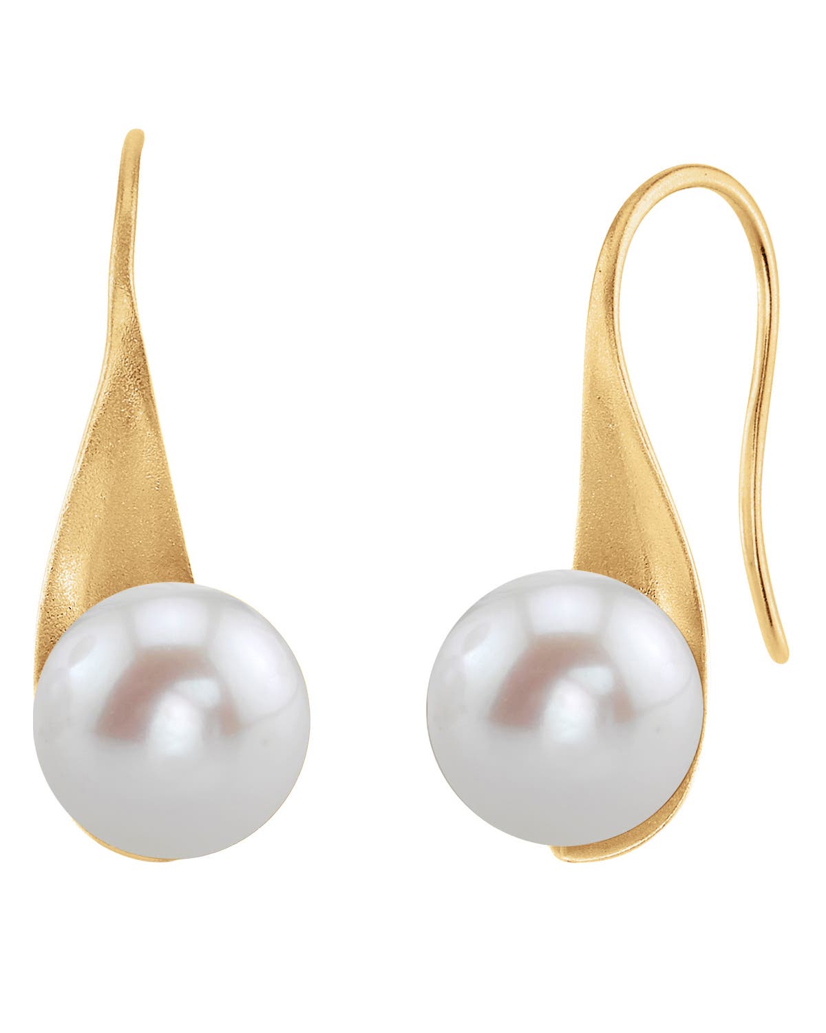 The Pearl Source Freshwater Pearl Gaby Earrings In Gold