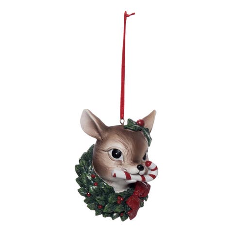 Deer/Candy cane Christmas Tree Ornament