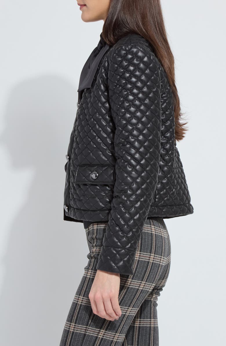 Lysse Aurelle Quilted Faux Leather Jacket, Alternate, color, Black
