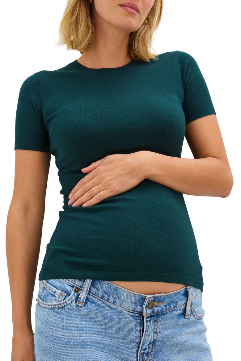 The Softsculpt Knit Maternity Tee, Alternate, color, Pine
