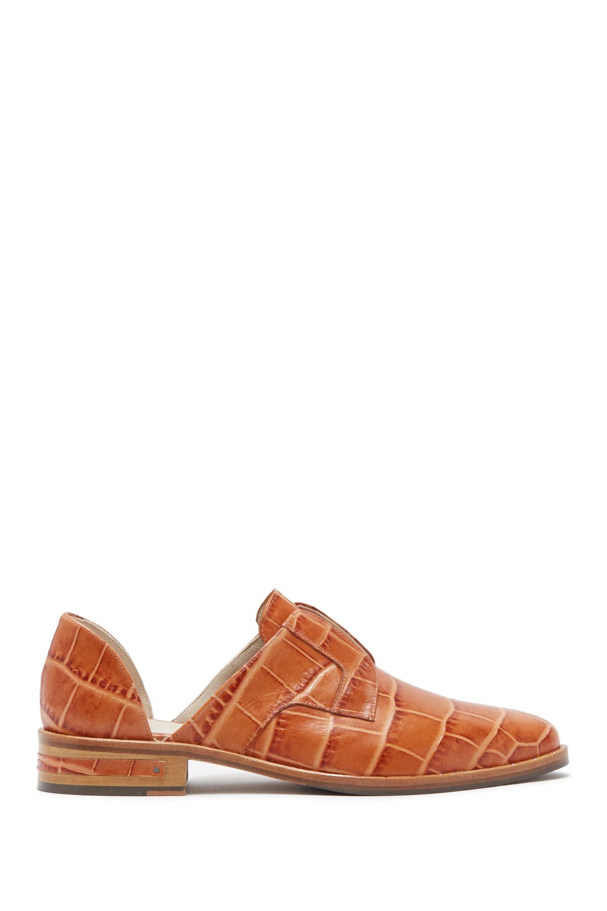 Wear d'Orsay Laceless Derby, Alternate, color, ALMOND EMBOSSED CROC