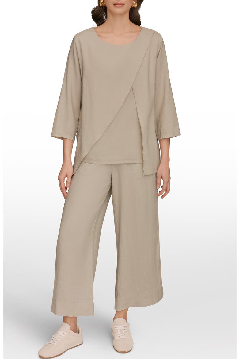 Overlap Wrap Front Top, Alternate, color, TUSCAN GRE