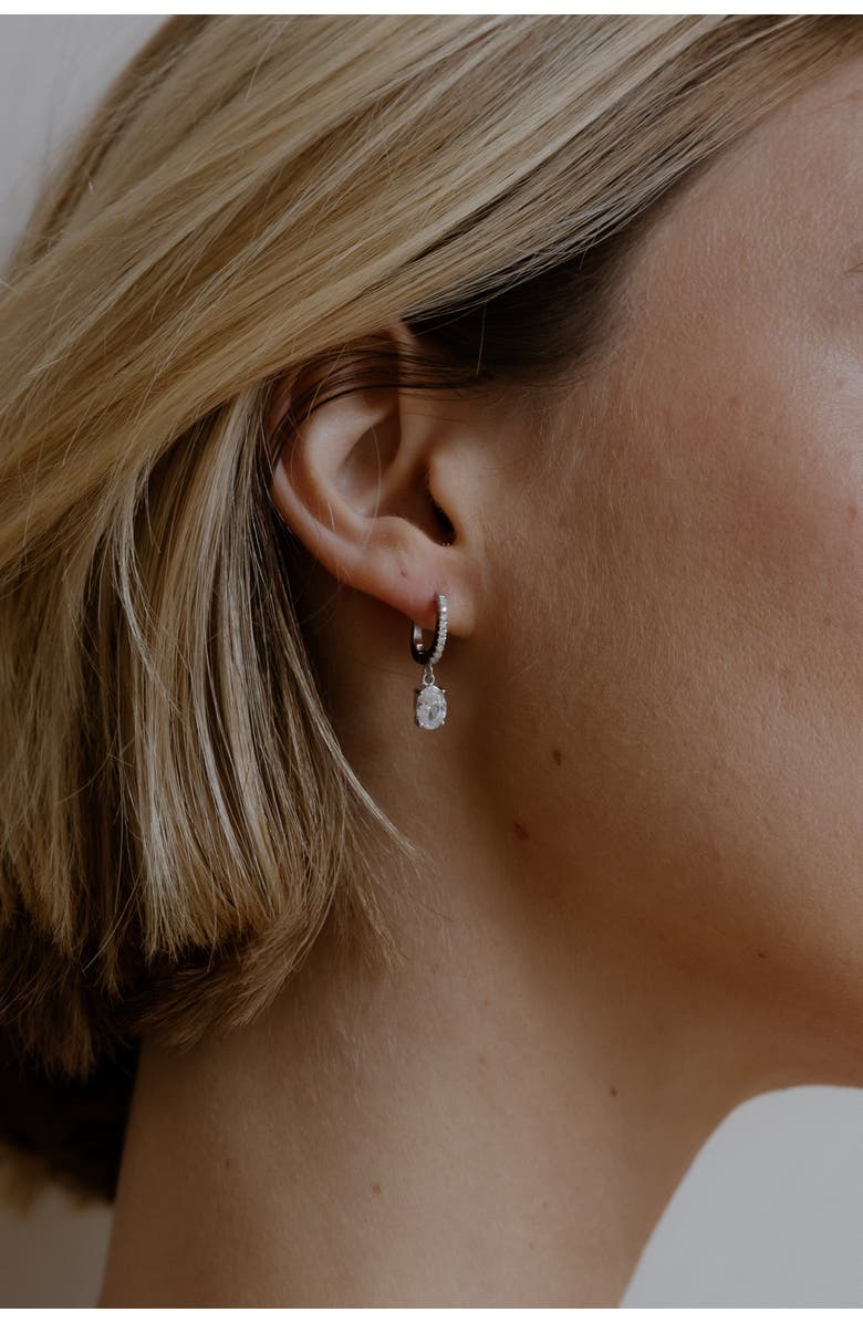 Untamed Petals Duchess Crystal Drop Earrings, Alternate, color, Silver