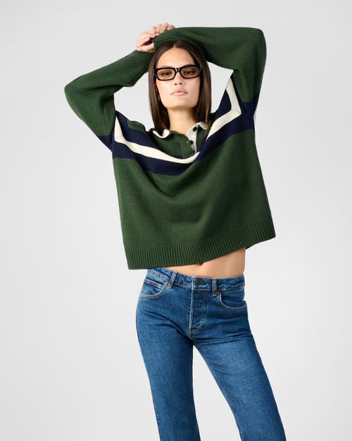 Weworewhat Knitted Rugby Shirt In Green