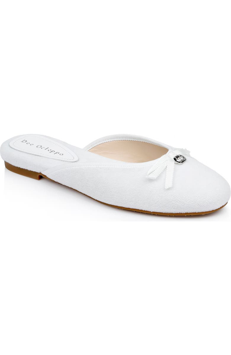 Dee Ocleppo Athens Terry Cloth Mule, Main, color, White