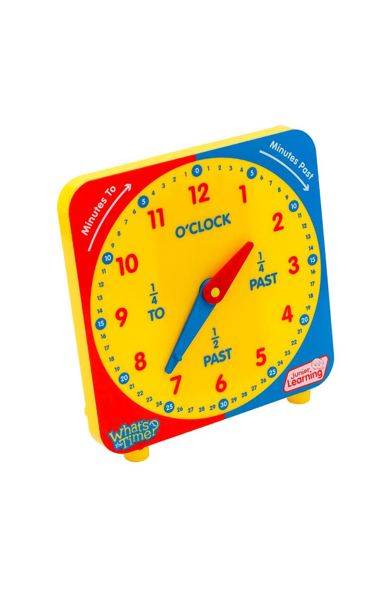 Junior Learning What
s the Time Geared Clock Educational Toy, Alternate, color, Multicolored