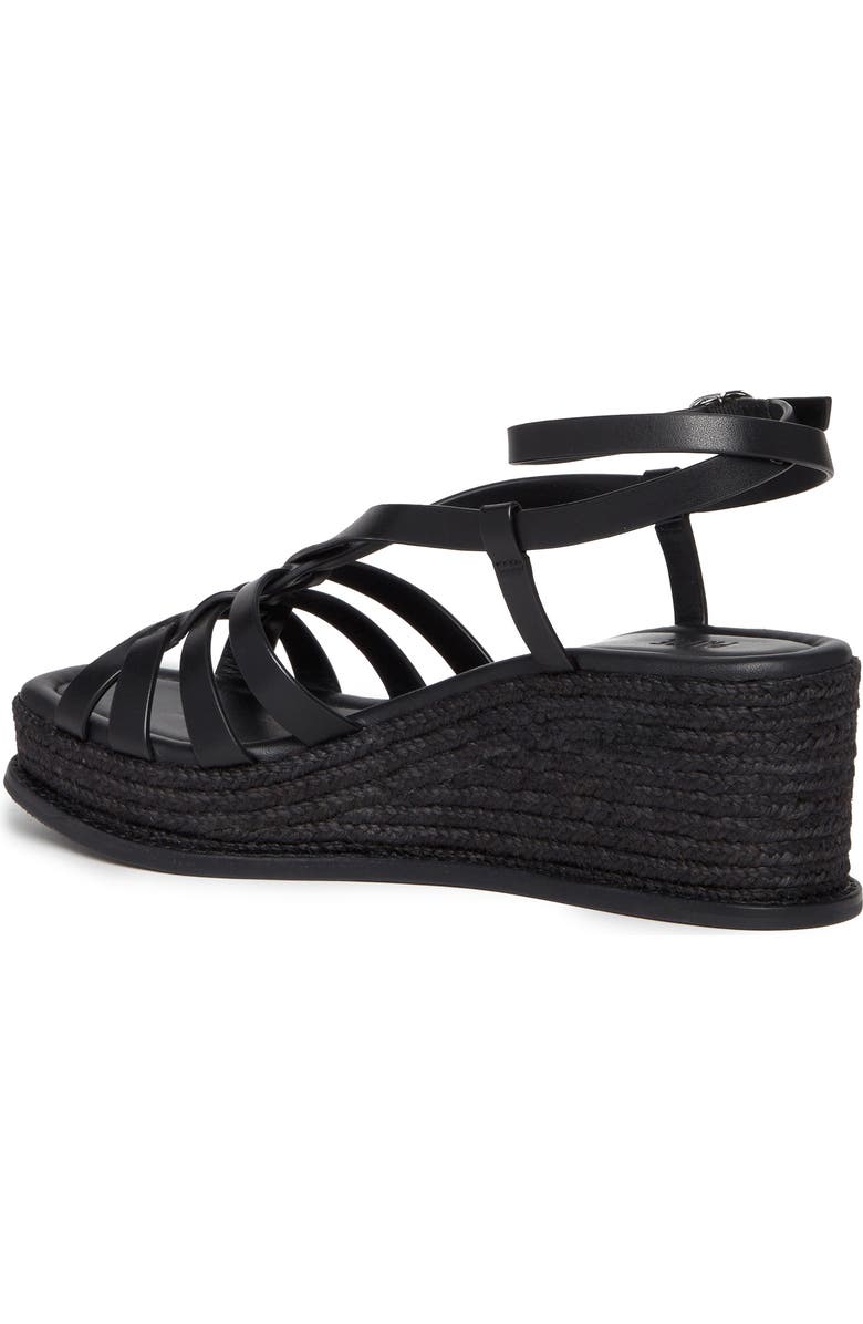 PAIGE Jill Espadrille Ankle Strap Platform Wedge Sandal, Alternate, color, Black