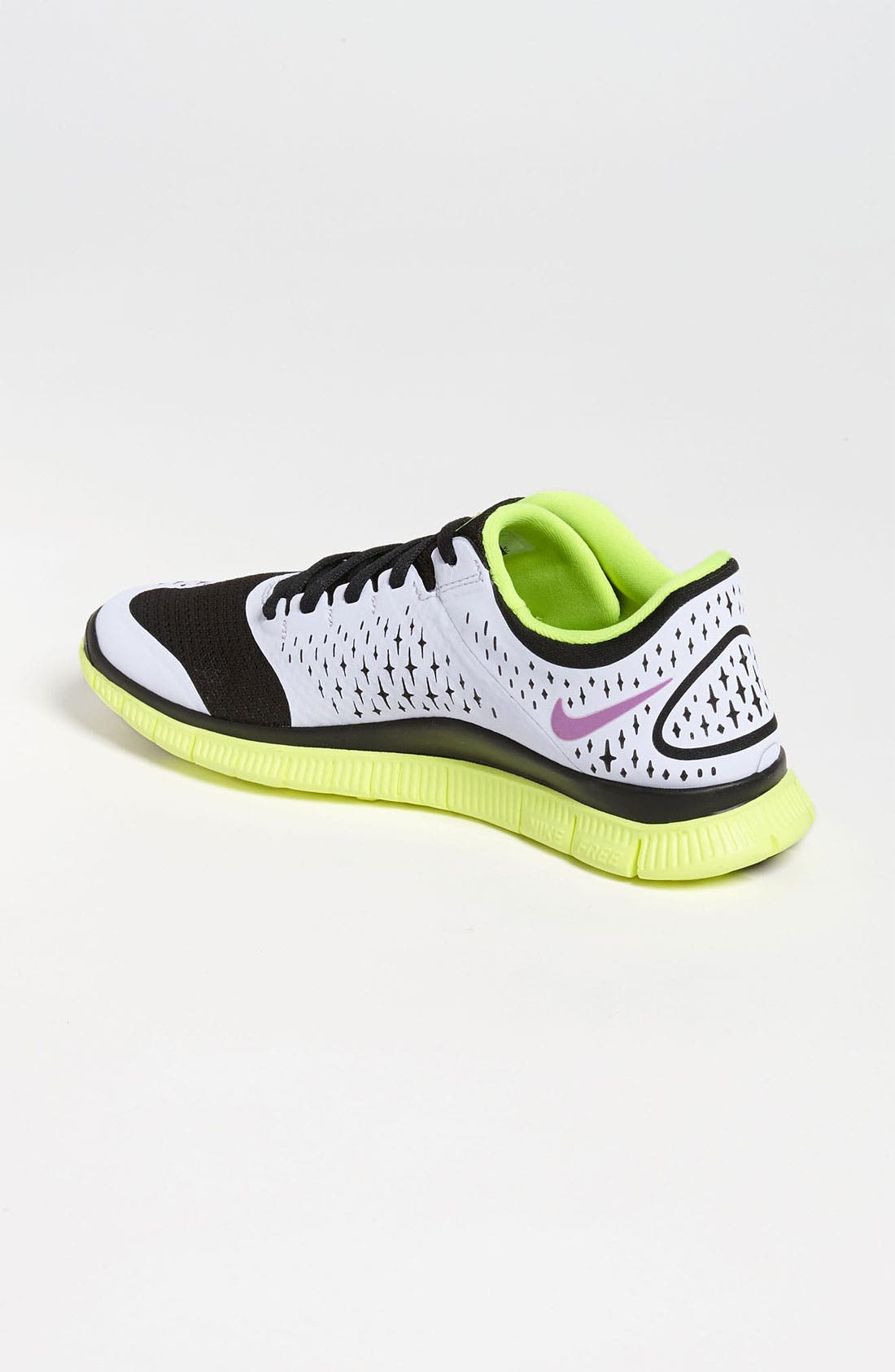 'Free 4.0 V2' Running Shoe, Alternate, color, BLACK/ LASER PURPLE./ YELLOW