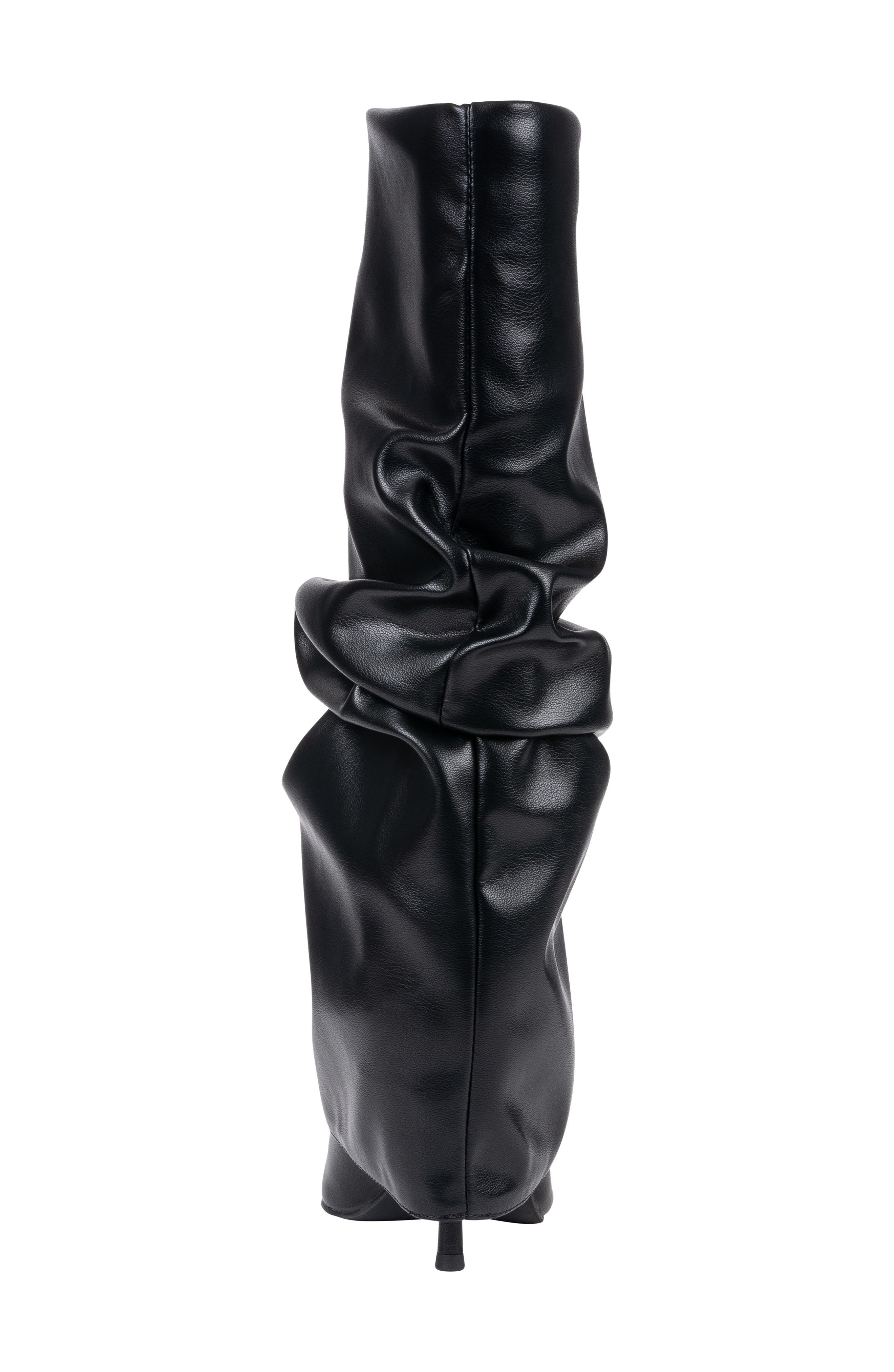 Axel Pointed Toe Faux Leather Slouchy Tall Boot, Alternate, color, BLACK