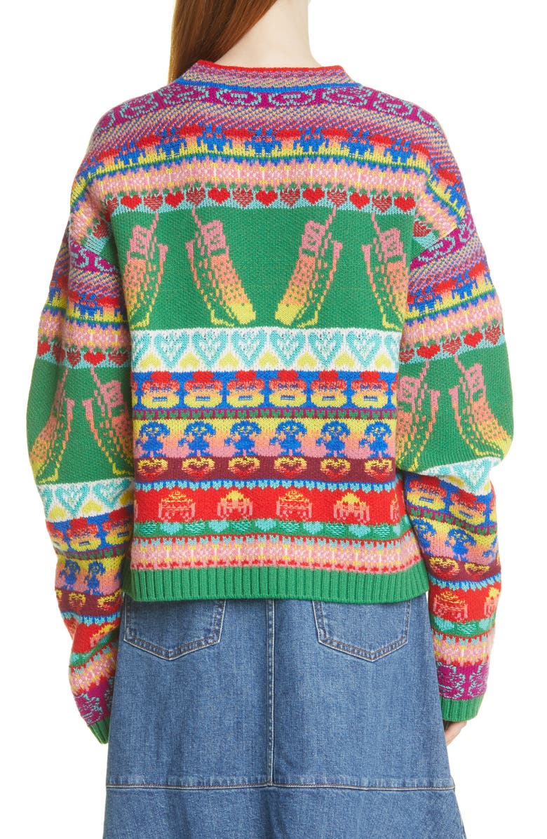 Stella McCartney Keep in Touch Wool Sweater, Alternate, color, 