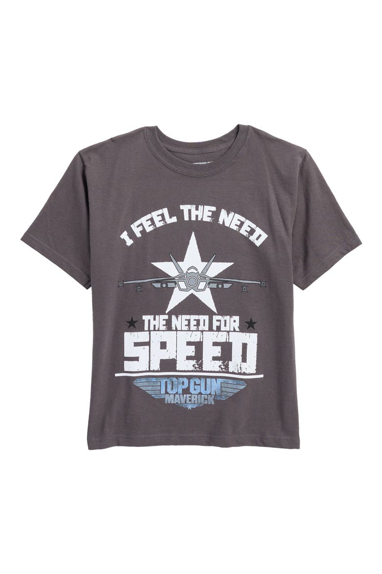 Kids' Top Gun Maverick T-Shirt, Main, color, CHARCOAL