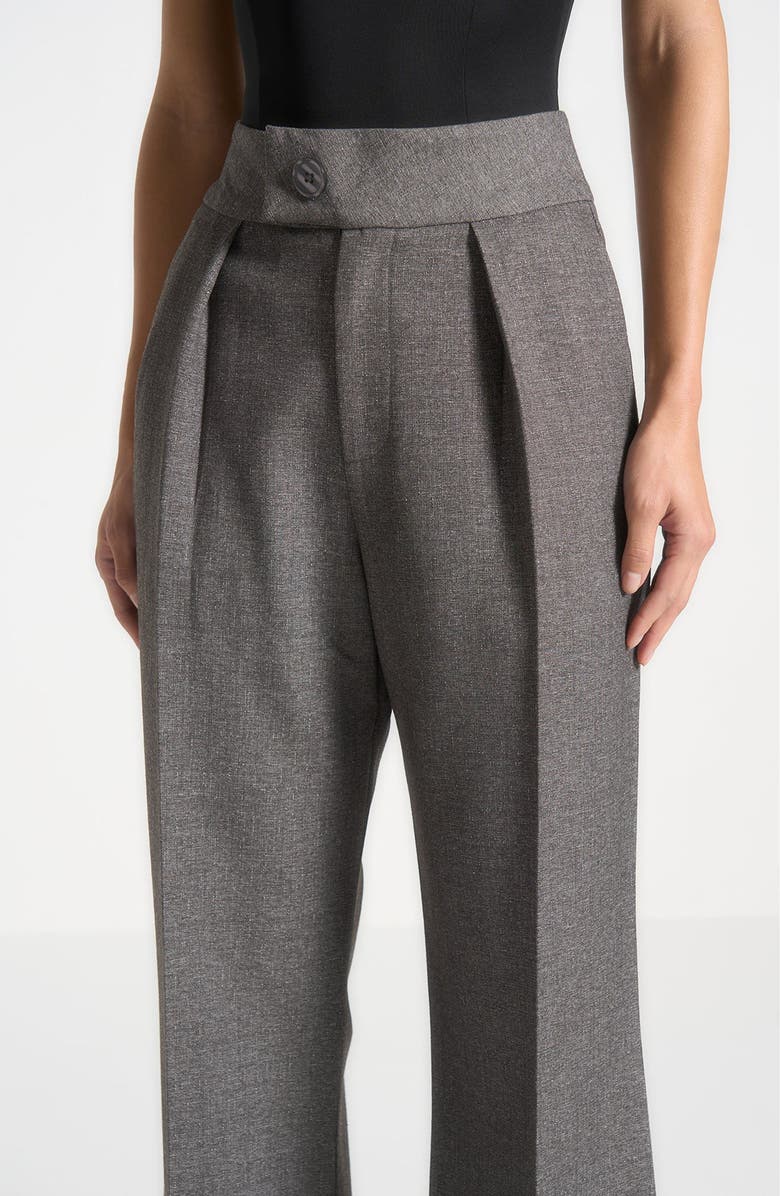 Manière De Voir Elsa High Waisted Tailored Trousers, Alternate, color, Grey Marl