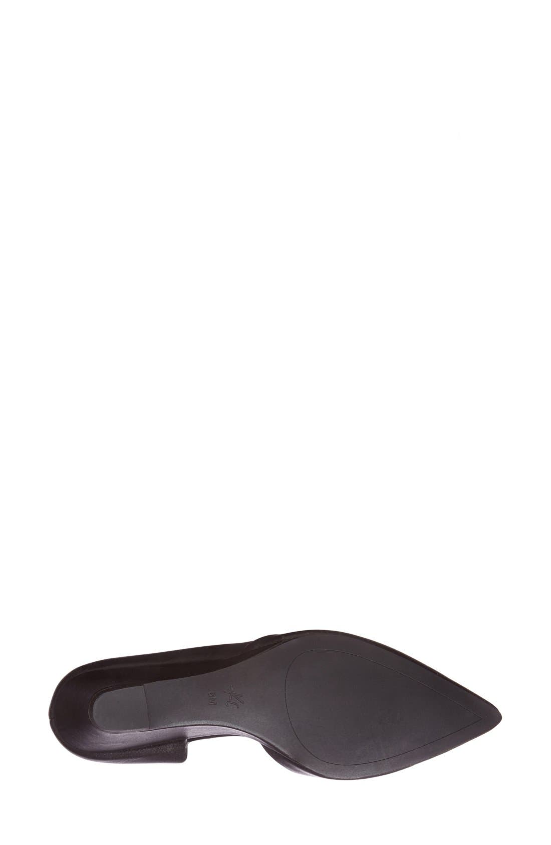 'Ellis' Half d'Orsay Wedge Pump, Alternate, color, BLACK