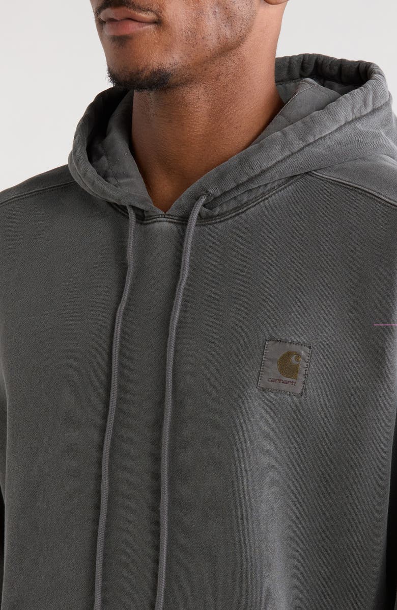 Carhartt Work In Progress Nelson Hoodie, Alternate, color, Black Garment Dyed