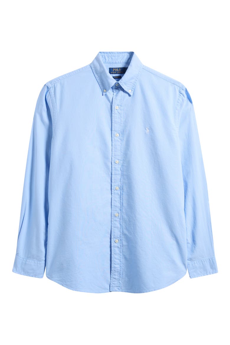 Oxford Cotton Button-Down Shirt, Alternate, color, AUSTIN BLUE W/ WHITE PP